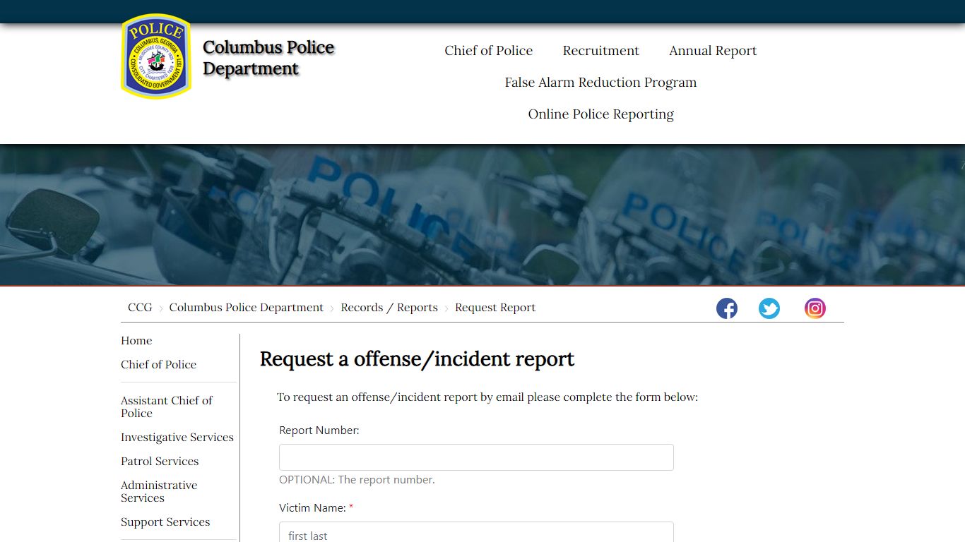 Request Report - Columbus, Georgia